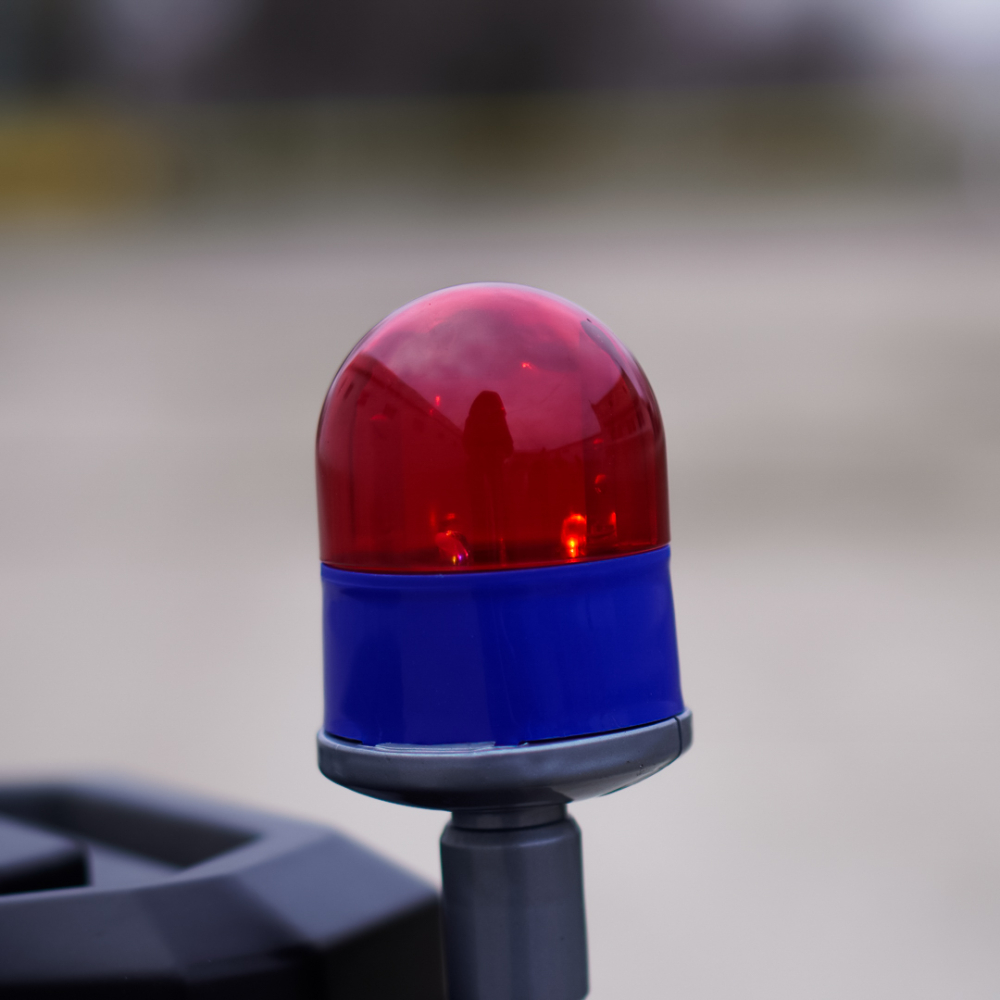 ATV electric pentru copii 3-6 ani, Kinderauto Police, 80W, 12V 7Ah, echipare premium, gri [15]