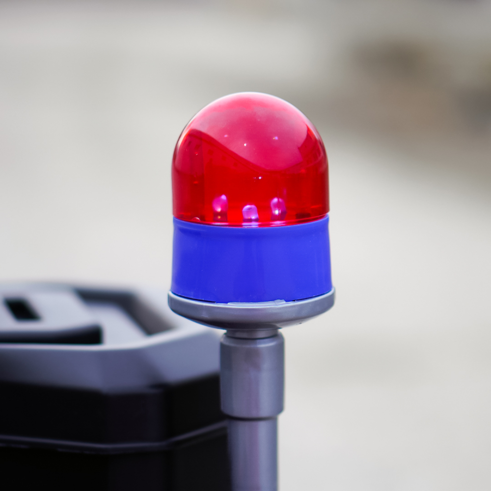 ATV electric pentru copii 3-6 ani, Kinderauto Police, 80W, 12V 7Ah, echipare premium, rosu [13]