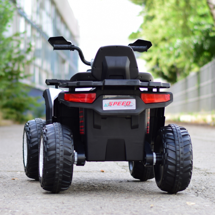 ATV electric copii 3-9 ani, 140W baterie 12V, alb, 4x4 [6]