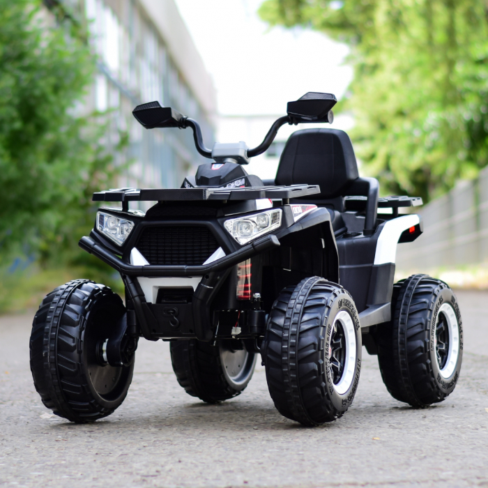 ATV electric copii 3-9 ani, 140W baterie 12V, alb, 4x4 [2]