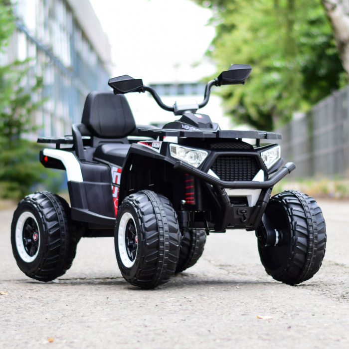 ATV electric copii 3-9 ani, 140W baterie 12V, alb, 4x4 [8]