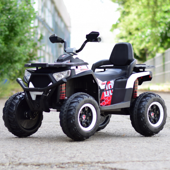 ATV electric copii 3-9 ani, 140W baterie 12V, alb, 4x4 [3]