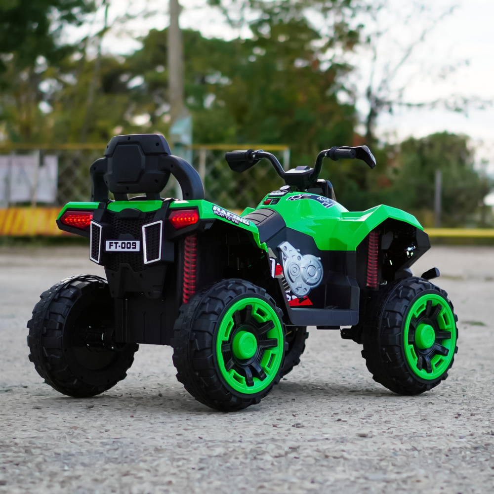 ATV electric copii 3-9 ani, 180W baterie 12V, verde, 4x4 [10]