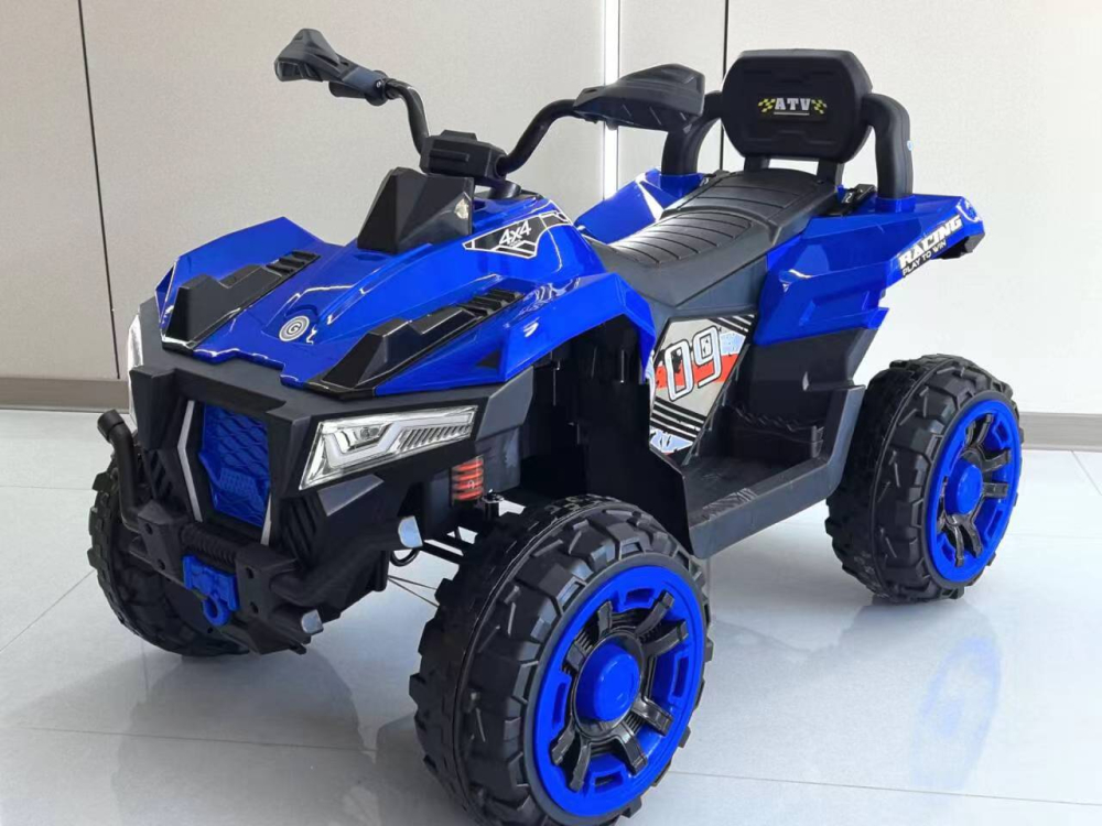 ATV electric copii 3-9 ani, 180W baterie 12V, albastru, 4x4 [3]