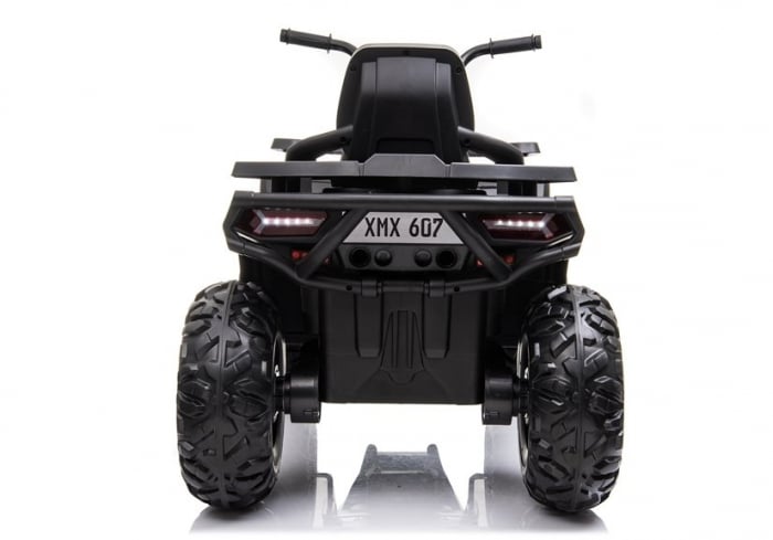 ATV electric pentru copii BJ607 12V 90W cu Scaun Tapitat #Negru [6]