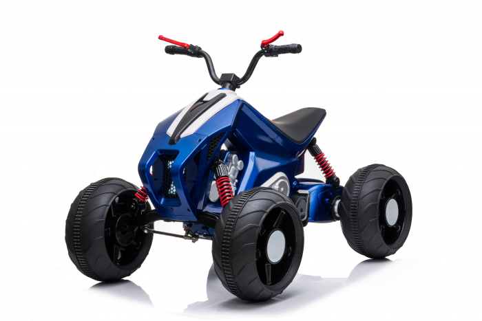 ATV electric pentru copii Kinderauto BJ718 90W 12V cu scaun tapitat culoare Albastru 12V imagine 2022 protejamcopilaria.ro