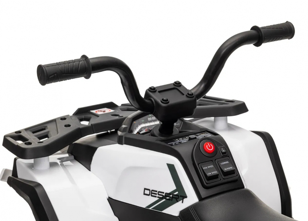 ATV electric pentru copii intre 2 si 5 ani, model Mini Desert, 120W 12V, bluetooth, alb [3]