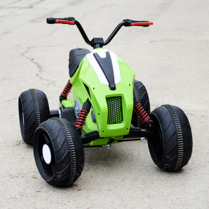 ATV electric pentru copii Kinderauto BJ718 90W 12V cu scaun tapitat culoare Verde [4]