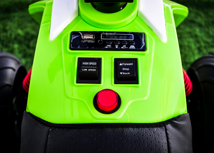 ATV electric pentru copii Kinderauto BJ718 90W 12V cu scaun tapitat culoare Verde [15]