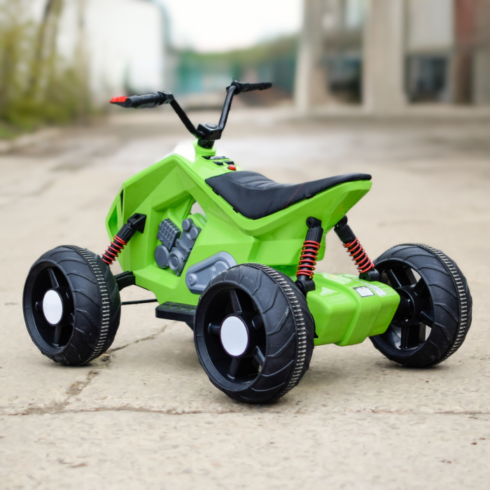 ATV electric pentru copii Kinderauto BJ718 90W 12V cu scaun tapitat culoare Verde [3]
