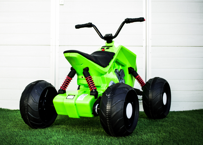 ATV electric pentru copii Kinderauto BJ718 90W 12V cu scaun tapitat culoare Verde [12]