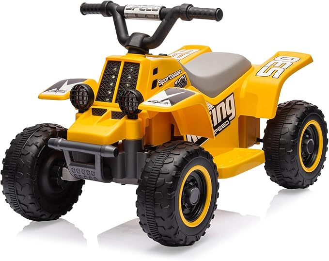 ATV electric pentru copii, Kinderauto CUBA 35W 6V cu telecomanda inclusa, galben [1]