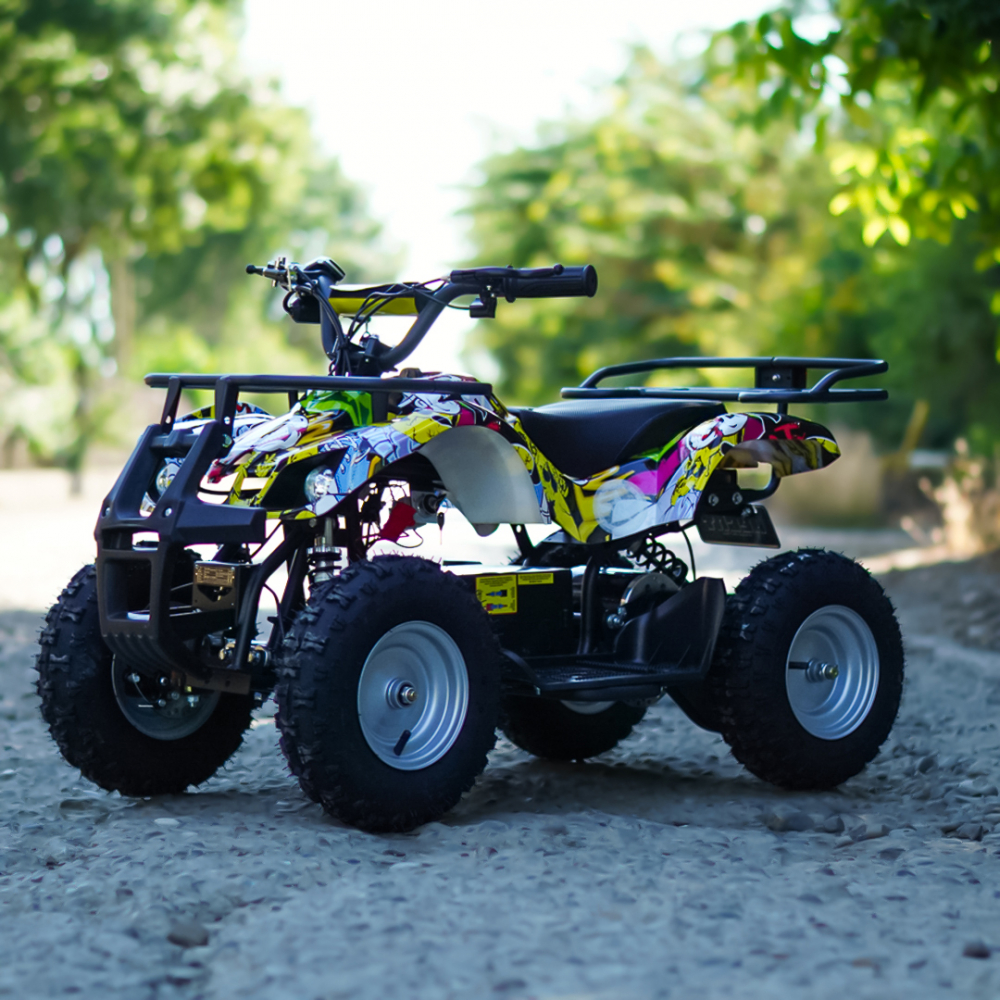 ATV electric pentru copii Kinderauto Jocker Quad 1000W 36V 12Ah, culoare galbena [3]
