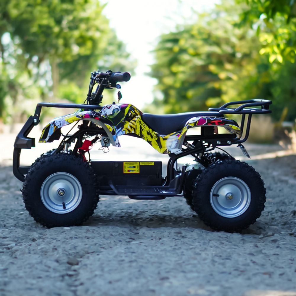 ATV electric pentru copii Kinderauto Jocker Quad 1000W 36V 12Ah, culoare galbena [4]