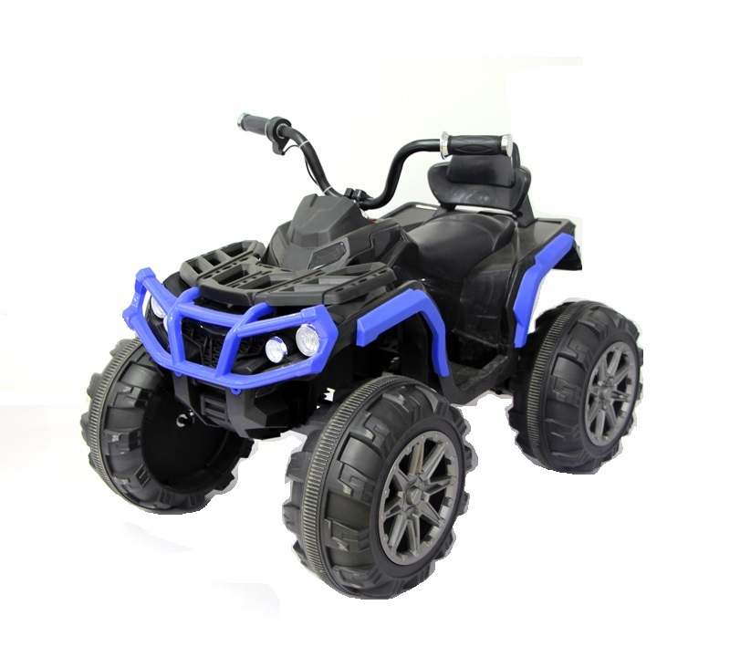 ATV electric pentru copii, Kinderauto Offroad 90W 12V cu scaun tapitat, culoare albastra