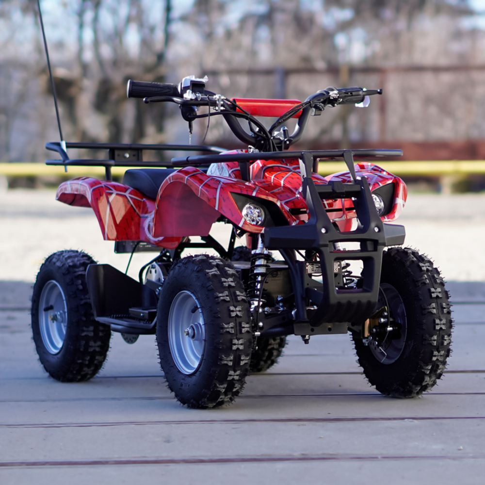 ATV electric pentru copii Kinderauto RedSpider Quad 1000W 36V 12Ah, culoare rosie [2]