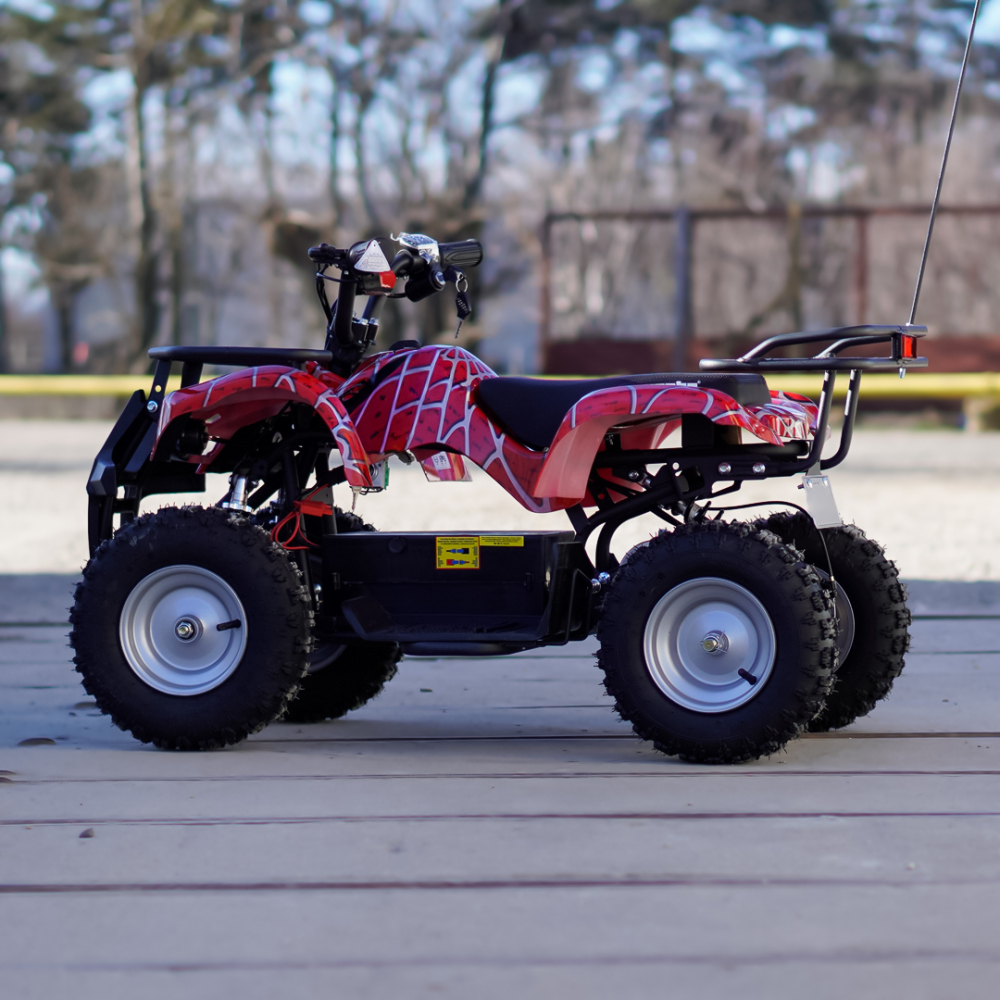 ATV electric pentru copii Kinderauto RedSpider Quad 1000W 36V 12Ah, culoare rosie [6]