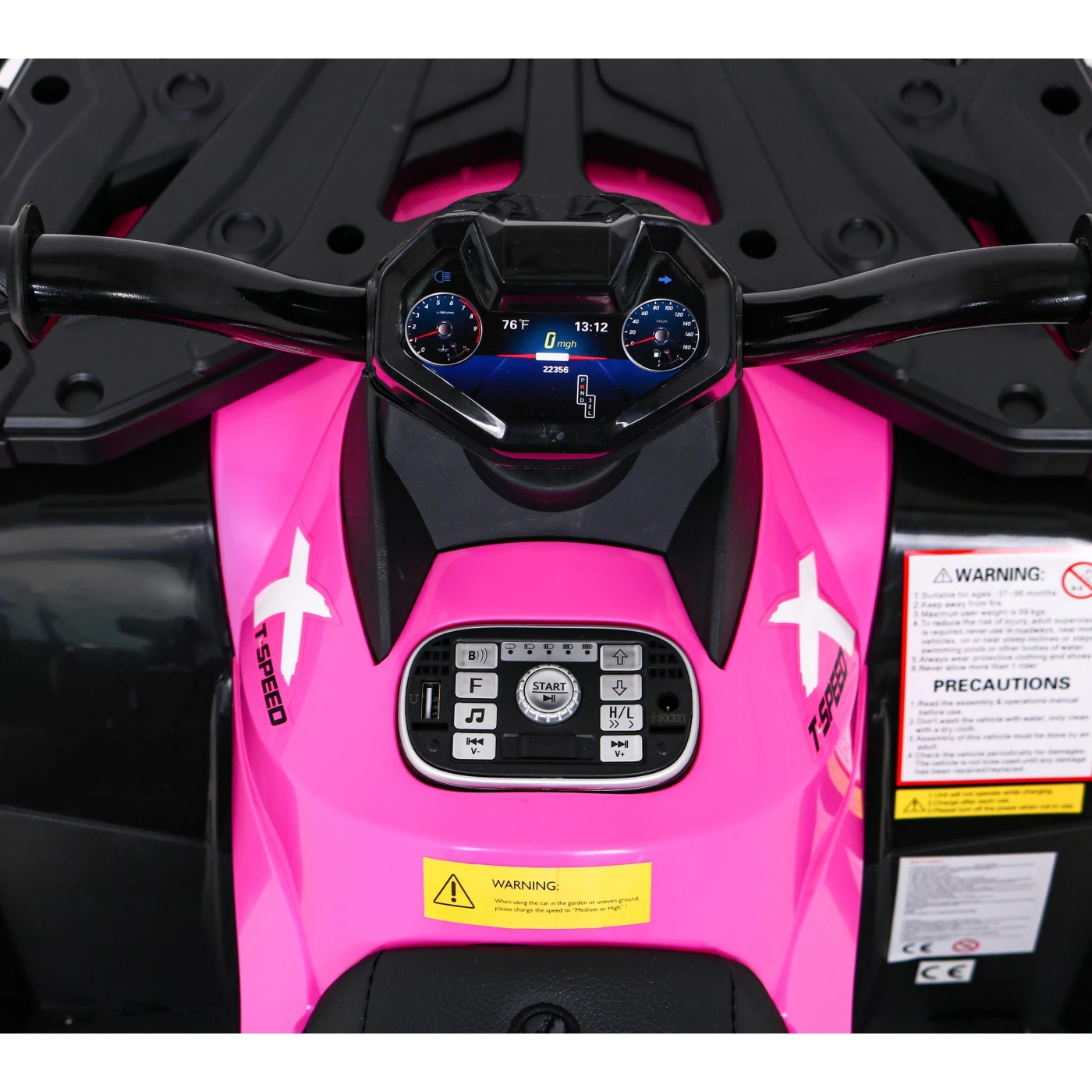 ATV electric pentru fetite Kinderauto XT-Speed 180W 24V Premium, culoare Roz [16]