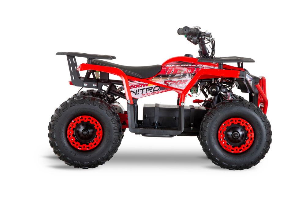 ATV electric pentru copii NITRO Nerino 1200W 48V BTF2 Tyre, culoare rosie [4]