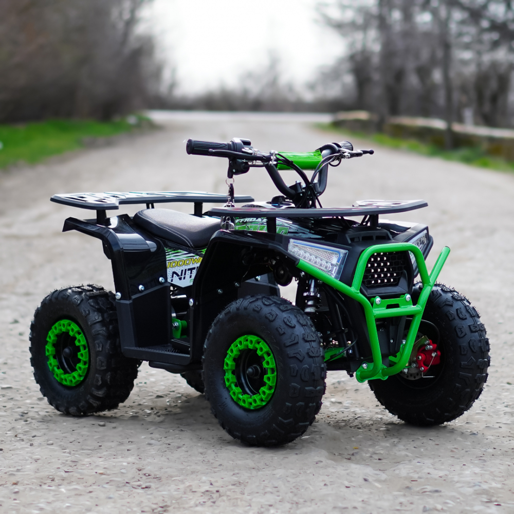 ATV electric pentru copii NITRO Nerino 1000W 48V BTF Tire XL, Verde [2]