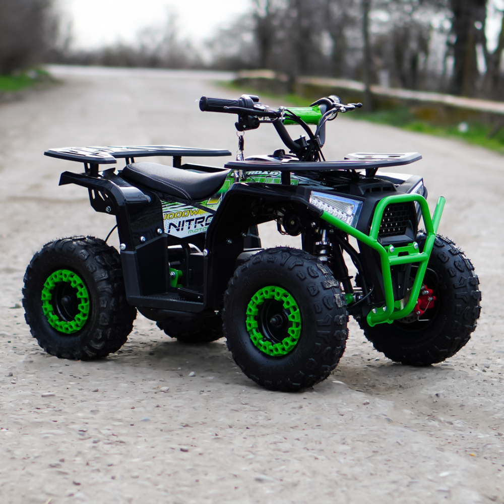 ATV electric pentru copii NITRO Nerino 1000W 48V BTF Tire XL, Verde [4]