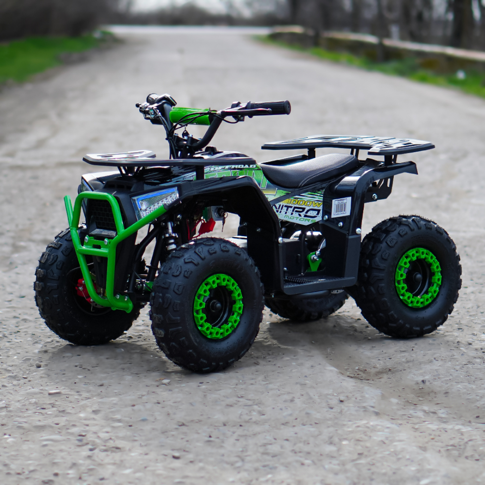 ATV electric pentru copii NITRO Nerino 1000W 48V BTF Tire XL, Verde [7]