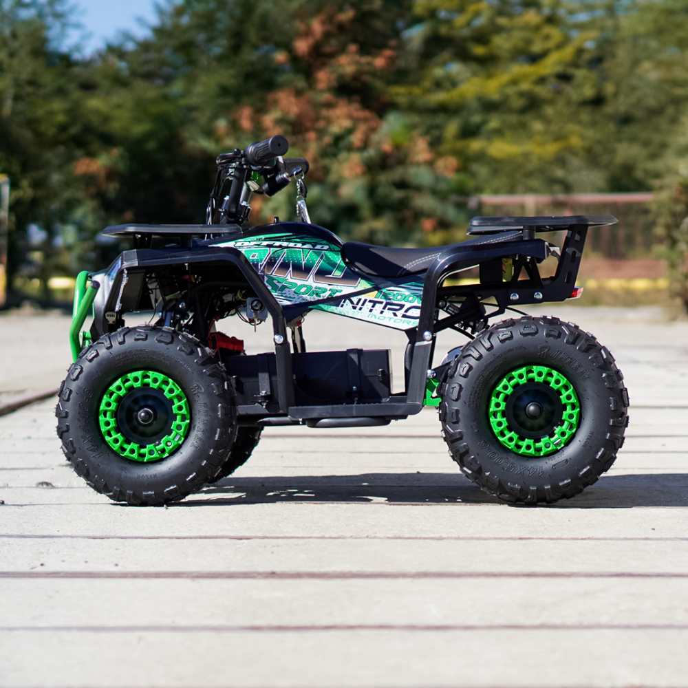 ATV electric pentru copii NITRO Nerino 1200W 48V BTF2 Tyre, culoare verde [9]