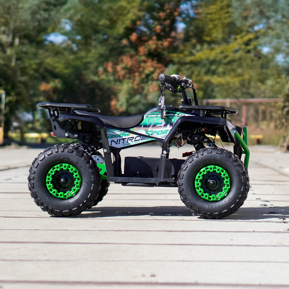 ATV electric pentru copii NITRO Nerino 1200W 48V BTF2 Tyre, culoare verde [4]