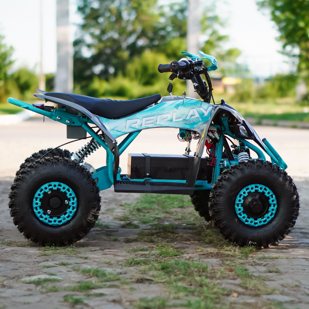 ATV electric pentru copii NITRO Replay Sport 1200W 48V Snowy Tyre XL, Albastru [8]