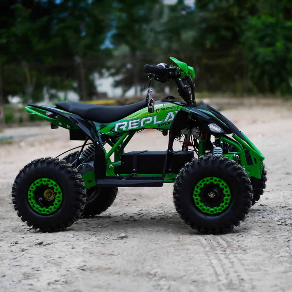 ATV electric pentru copii NITRO Replay Sport 1200W 48V Snowy Tyre XL, Verde [9]
