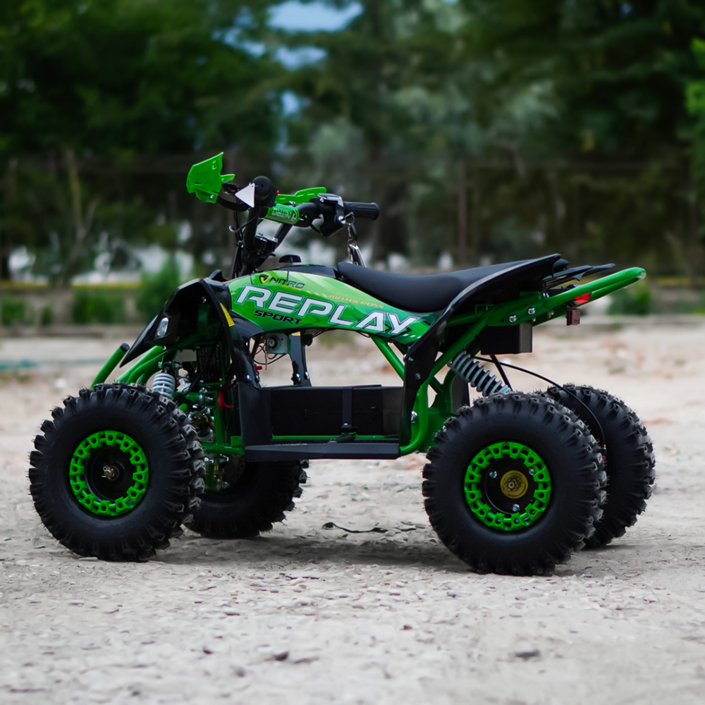 ATV electric pentru copii NITRO Replay Sport 1200W 48V Snowy Tyre XL, Verde [5]