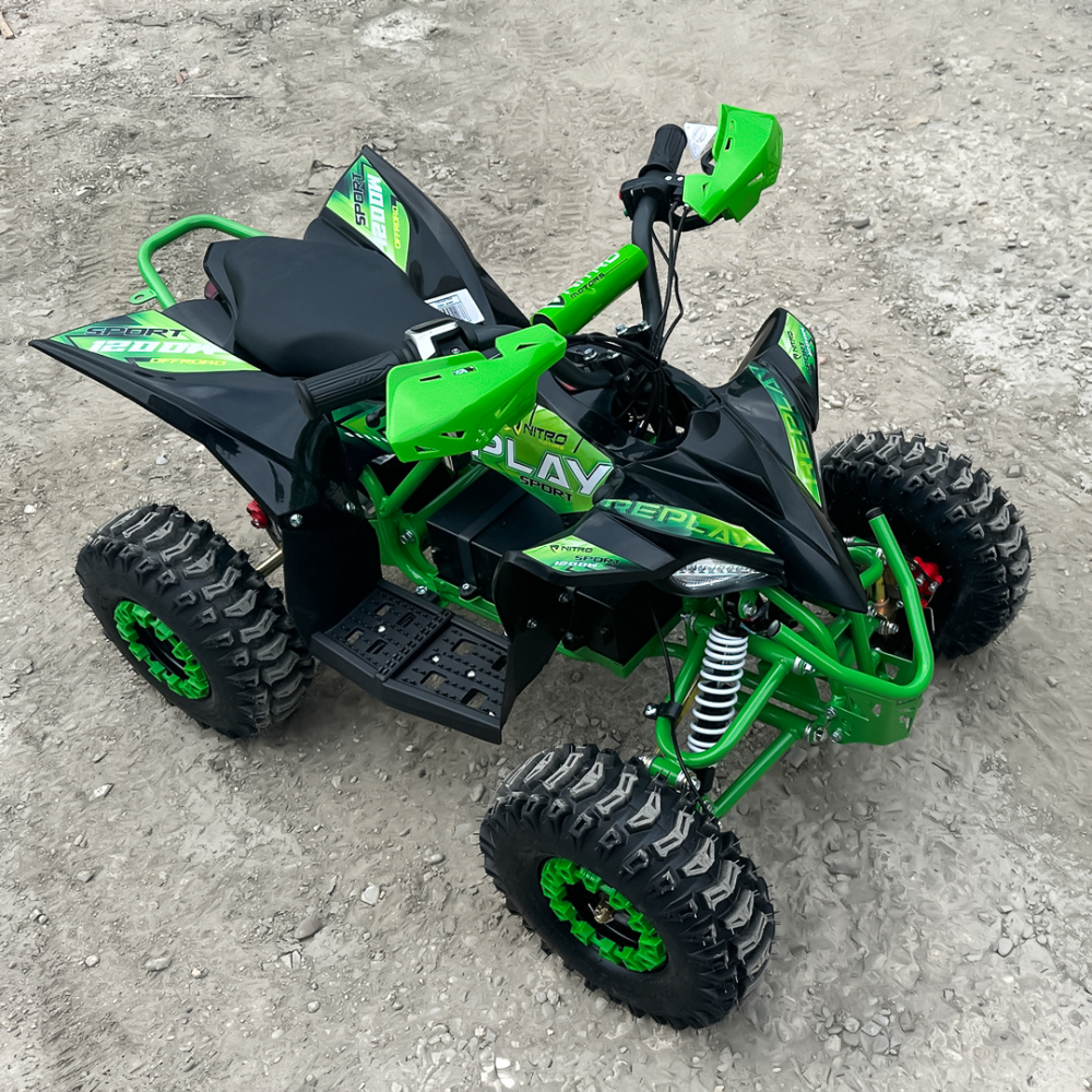 ATV electric pentru copii NITRO Replay Sport 1200W 48V Snowy Tyre XL, Verde [11]