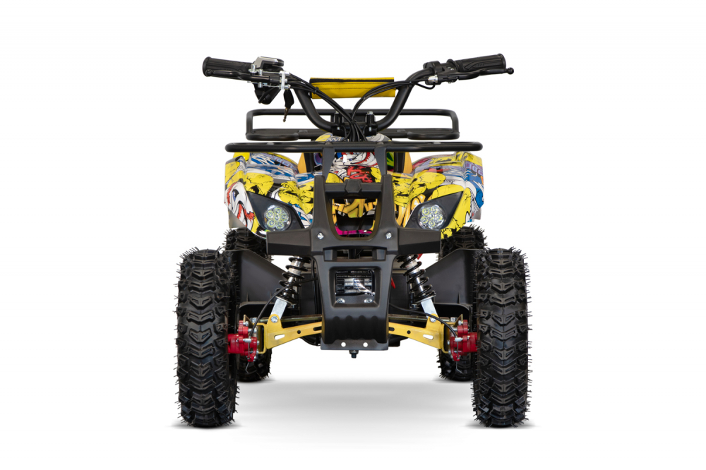 ATV electric pentru copii NITRO Torino Quad 1000W 36V 12Ah, Snowy tyres, grafiti yellow [9]