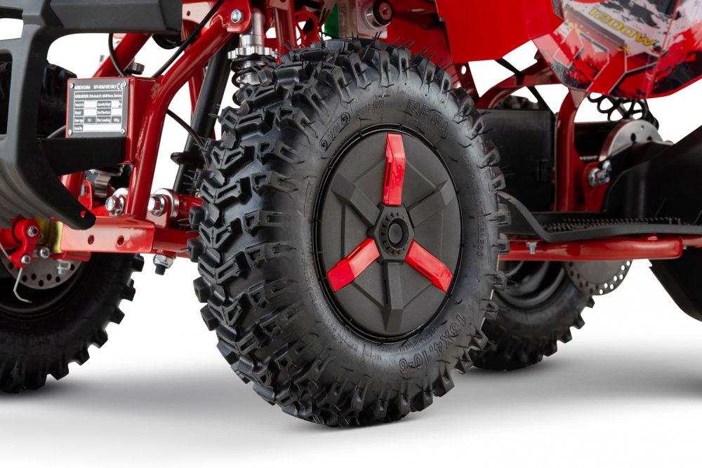 ATV electric pentru copii NITRO Dusty 1000W 36V Snowy tyres, culoare rosie [6]