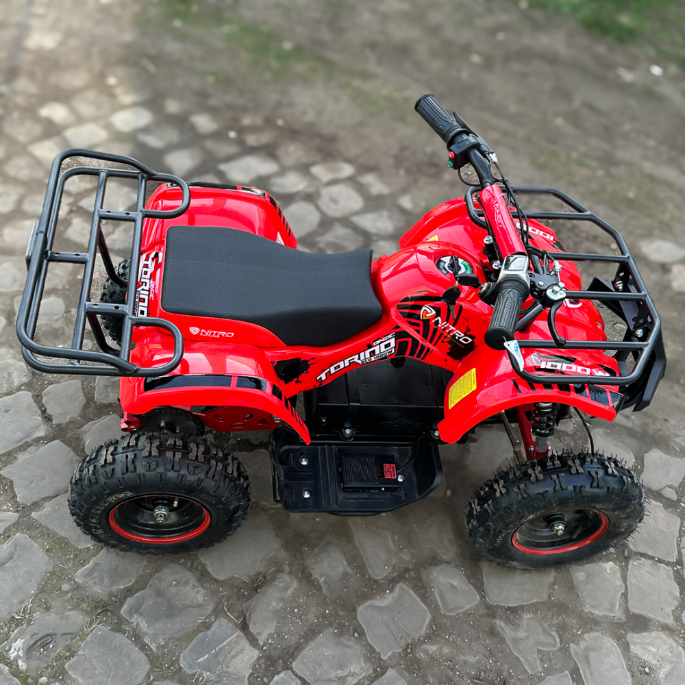 ATV electric pentru copii NITRO Torino Quad 1000W 36V, culoare Rosie [12]