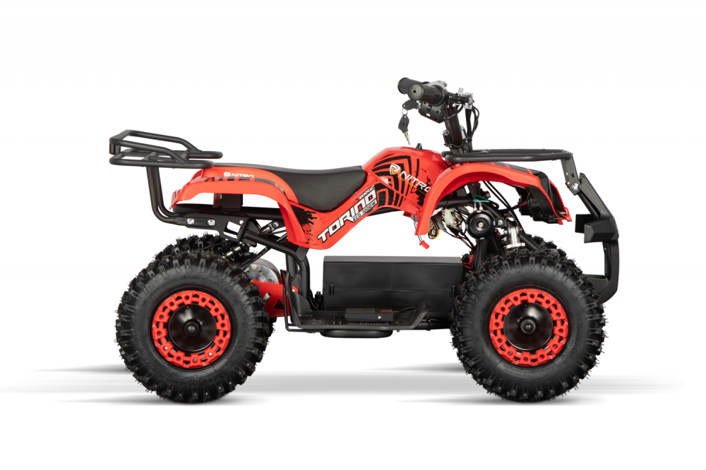 ATV electric pentru copii NITRO Torino Quad 1000W 36V, Snowy tyres, Rosu [7]