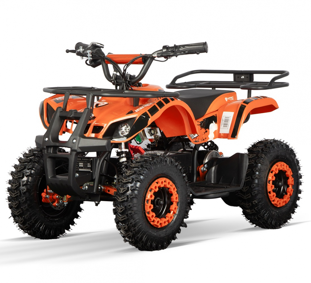 ATV electric pentru copii NITRO Torino Quad 1000W 36V, Snowy tyres, portocaliu