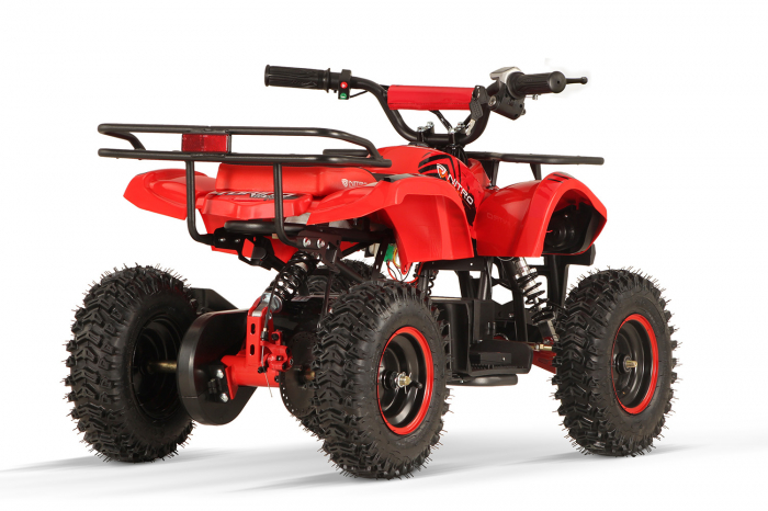 ATV electric pentru copii NITRO Torino Quad 1000W 48V cu anvelope 13x4.10-6, culoare Rosie [2]