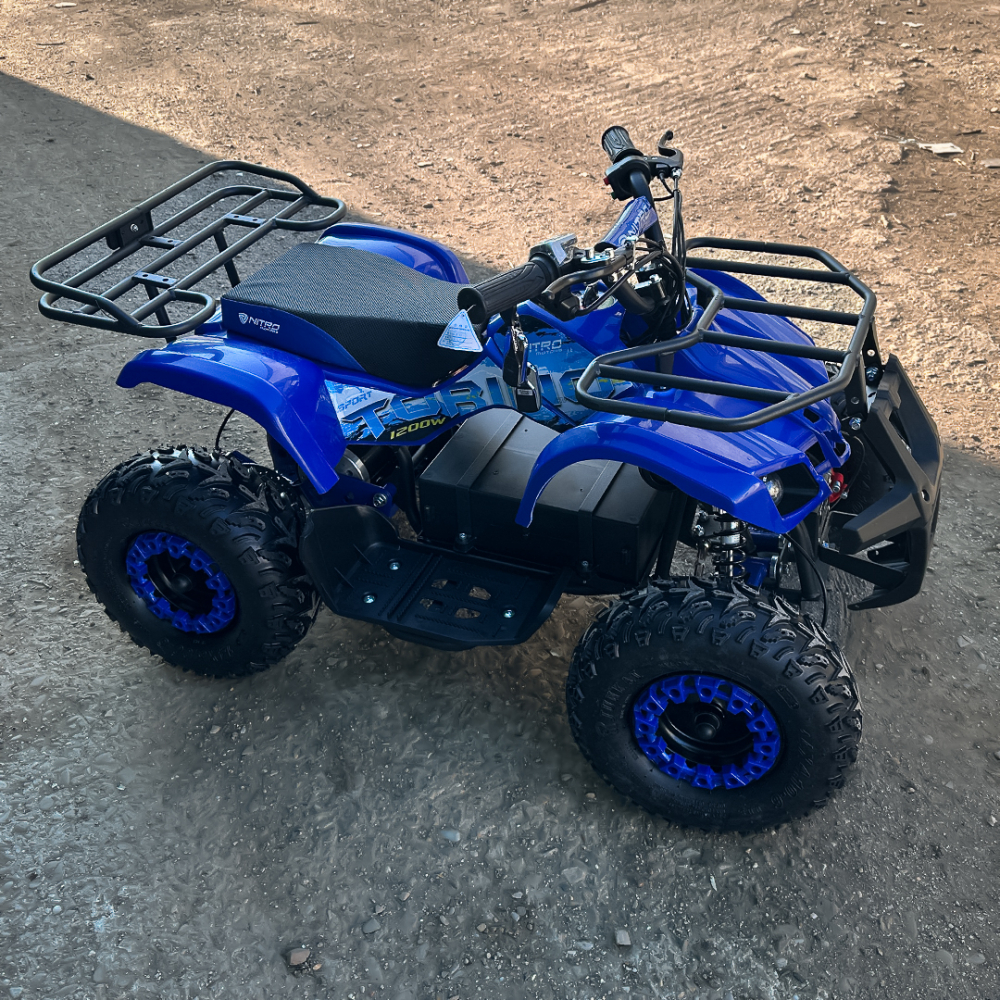 ATV electric pentru copii NITRO Torino Quad 1200W 48V Big Tyre, culoare Albastra [10]
