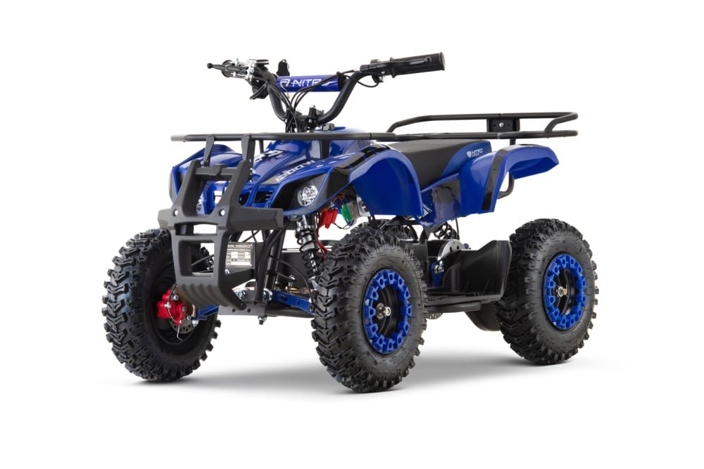 ATV electric pentru copii NITRO Torino Quad 1200W 48V Snowy Tyre, culoare Albastra
