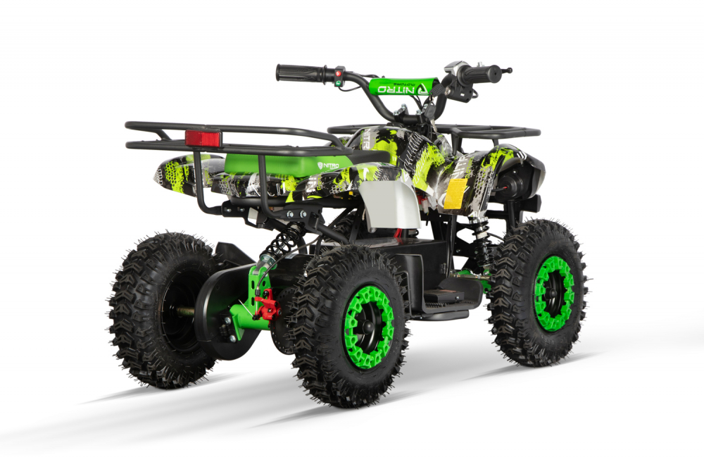 ATV electric pentru copii NITRO Torino Quad 1200W 48V snowy tyres, Green Grafiti [3]