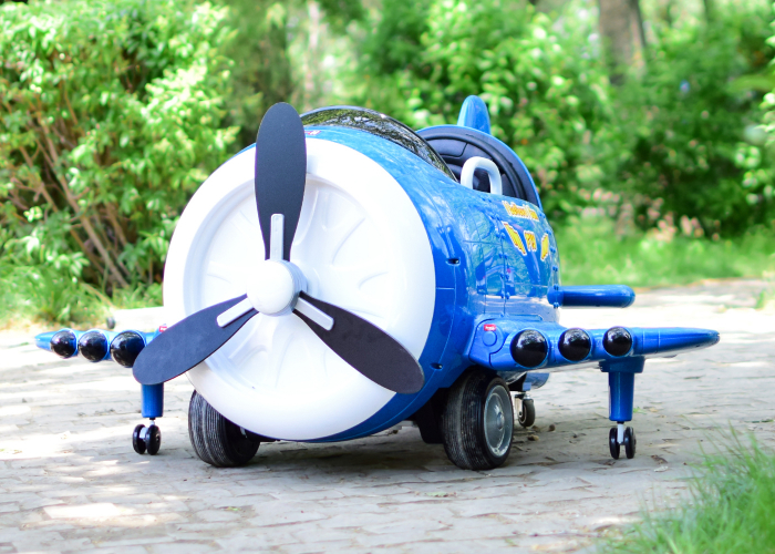 Avion electric pentru copii Eyas plane BJ20201 60W 12V, telecomanda, culoare Albastru [2]
