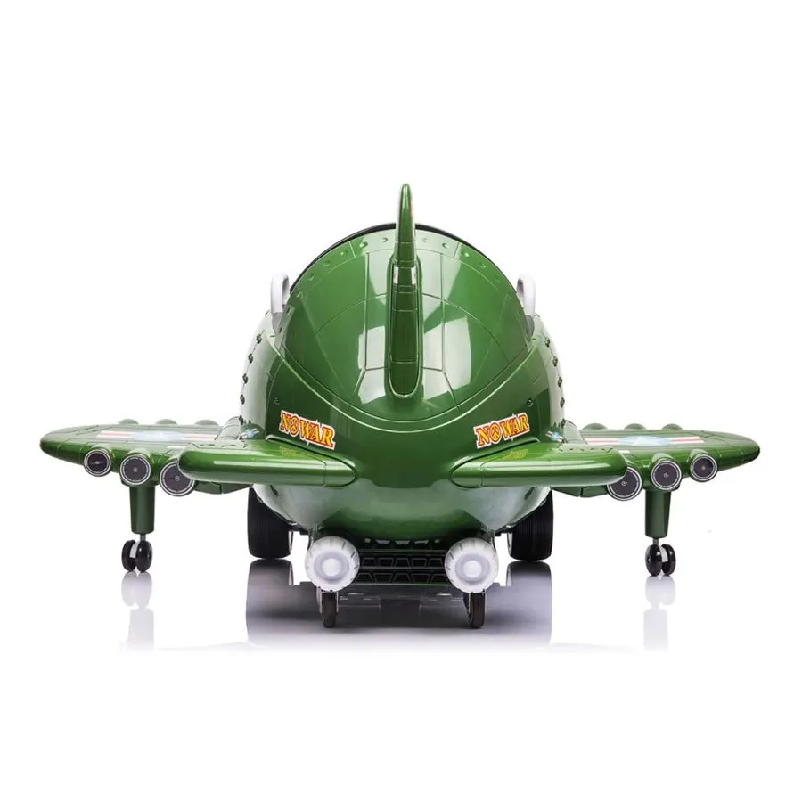 Avion electric pentru copii Eyas plane BJ20201 60W 12V, telecomanda, culoare Verde [12]