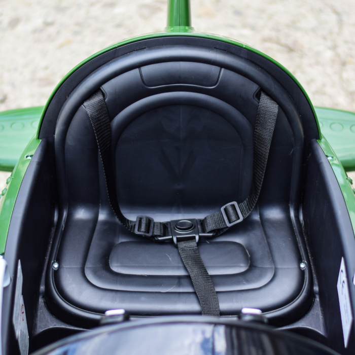 Avion electric pentru copii Eyas plane BJ20201 60W 12V, telecomanda, culoare Verde [11]