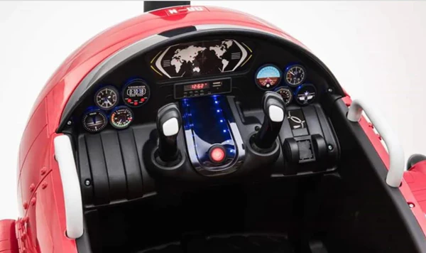 Avion electric pentru copii Eyas plane BJ20201 60W 12V, telecomanda, culoare Rosie [4]