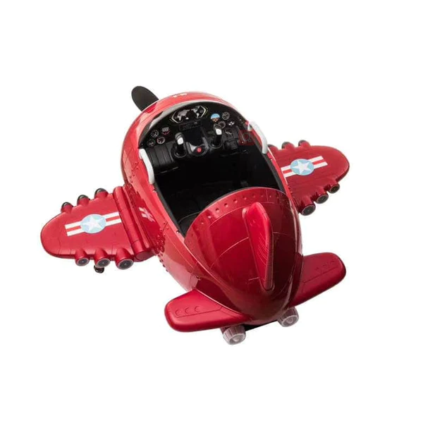 Avion electric pentru copii Eyas plane BJ20201 60W 12V, telecomanda, culoare Rosie [3]