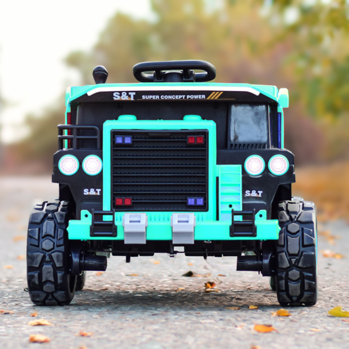 Basculanta electrica pentru 2 copii, Kinderauto BJDQ818 120W 12V 10Ah PREMIUM, culoare Turquoise [2]