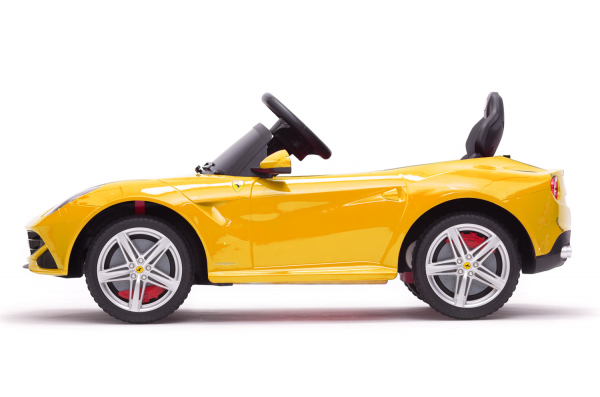 Masinuta electrica Ferrari F12 galben, 25W, pentru copii [5]