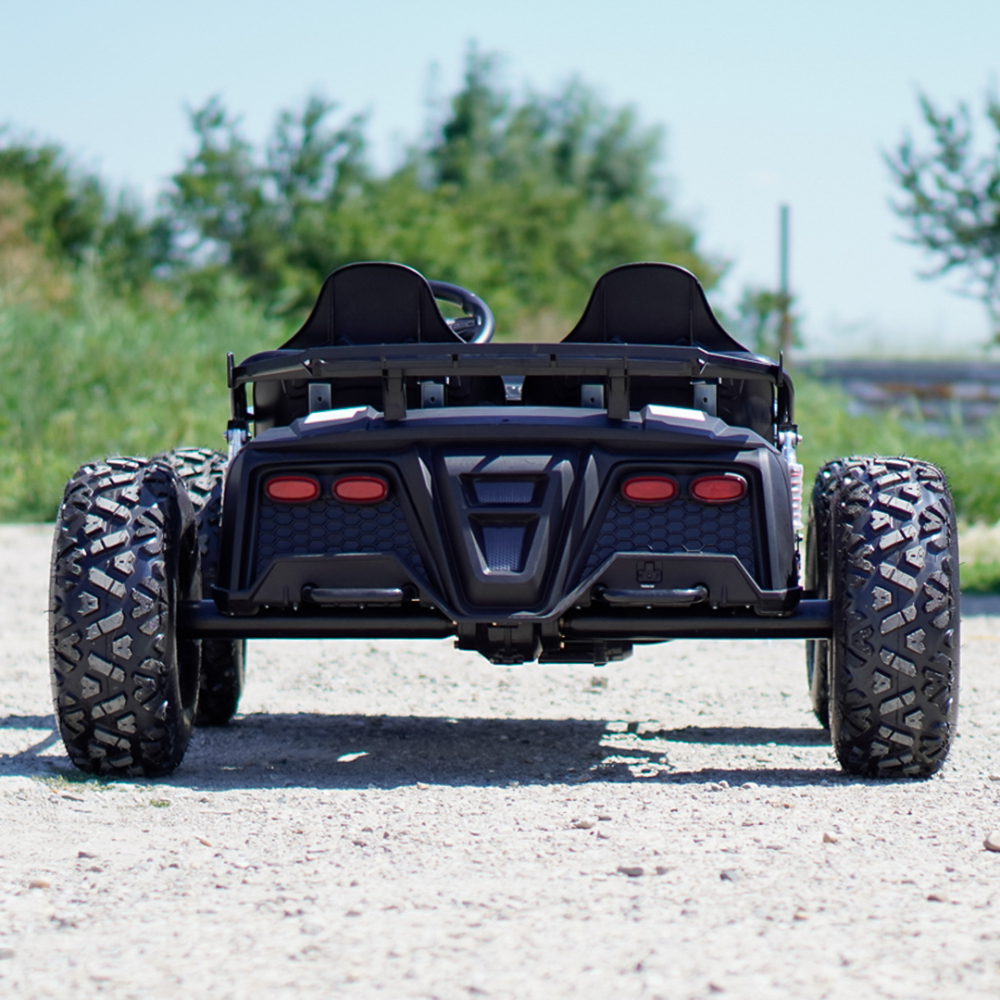 Buggy electric pentru 2 copii, Kinderauto General, 800W 48V 20Ah, roti gonflabile,  music player, negru [7]