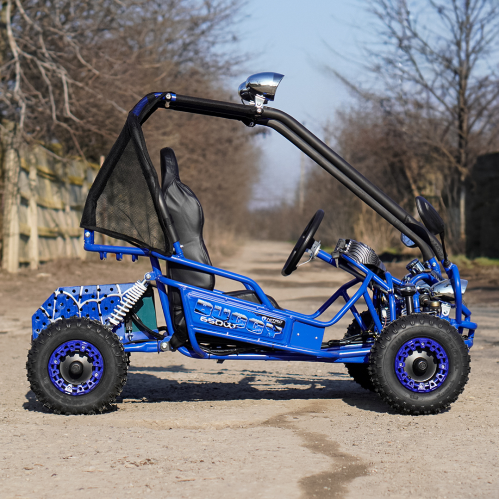 Buggy electric pentru 2 copii NITRO Gokart Hunt 650W 36V 20Ah, culoare albastra [4]